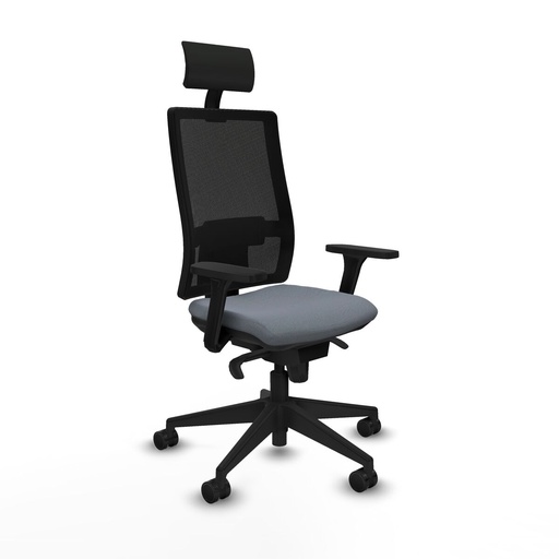 Silla de Oficina con Cabecero Piqueras y Crespo 3D066N1 Gris