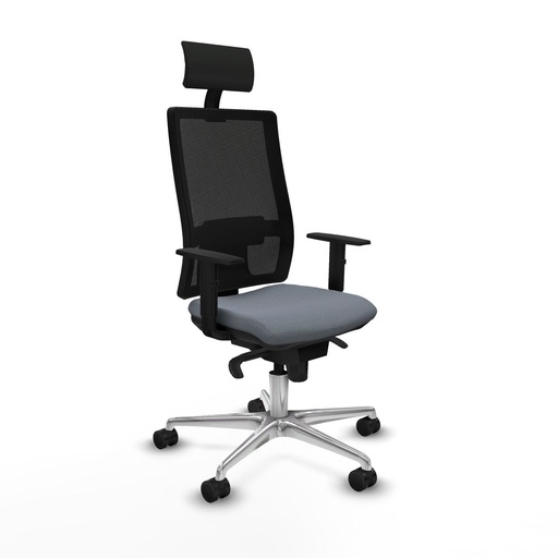 Office Chair with Headrest Piqueras y Crespo 1D086N1 Grey