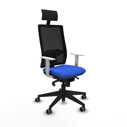 Silla de Oficina con Cabecero Piqueras y Crespo 4B066G1 Azul