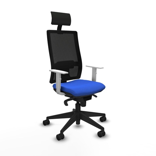 Silla de Oficina con Cabecero Piqueras y Crespo 4B066N1 Azul