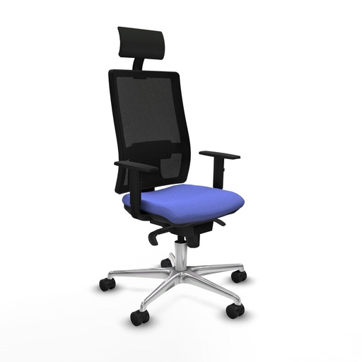 Silla de Oficina con Cabecero Piqueras y Crespo 1D086N1 Azul claro