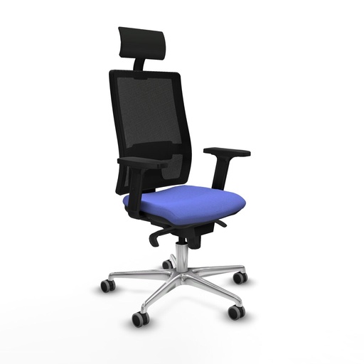Silla de Oficina con Cabecero Piqueras y Crespo 2D086G1 Azul claro