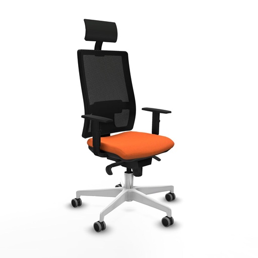 Silla de Oficina con Cabecero Piqueras y Crespo 1D026G1 Naranja