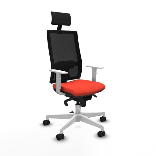 Silla de Oficina con Cabecero Piqueras y Crespo 4B026N1 Naranja Oscuro