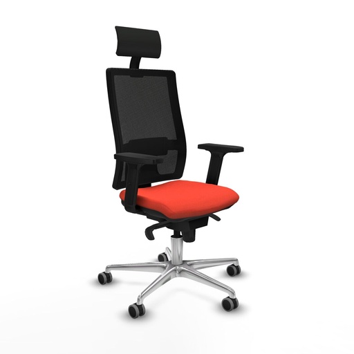 Silla de Oficina con Cabecero Piqueras y Crespo 2D086G1 Naranja Oscuro