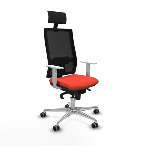 Silla de Oficina con Cabecero Piqueras y Crespo 4B086G1 Naranja Oscuro