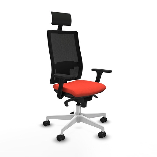 Silla de Oficina con Cabecero Piqueras y Crespo 3D026N1 Naranja Oscuro