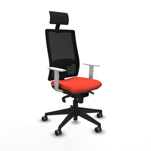 Silla de Oficina con Cabecero Piqueras y Crespo 4B066G1 Naranja Oscuro