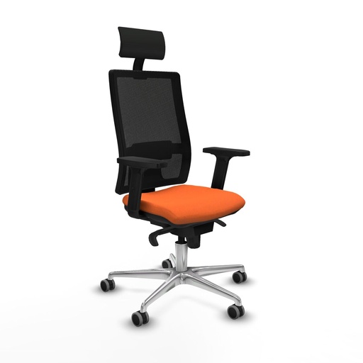 Silla de Oficina con Cabecero Piqueras y Crespo 2D086G1 Naranja