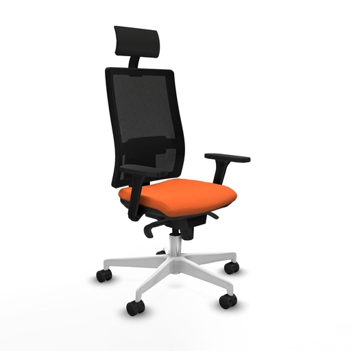 Silla de Oficina con Cabecero Piqueras y Crespo 3D026N1 Naranja