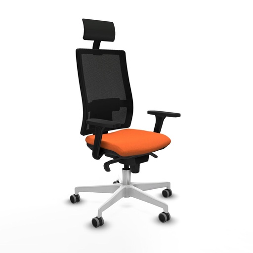 Silla de Oficina con Cabecero Piqueras y Crespo 3D026G1 Naranja