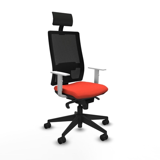 Silla de Oficina con Cabecero Piqueras y Crespo 4B066N1 Naranja Oscuro