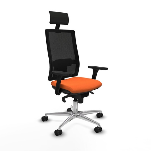 Office Chair with Headrest Piqueras y Crespo 3D086N1 Orange
