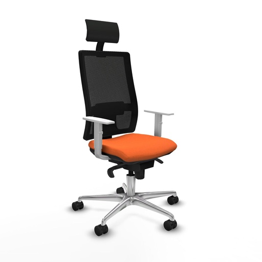 Office Chair with Headrest Piqueras y Crespo 4B086N1 Orange