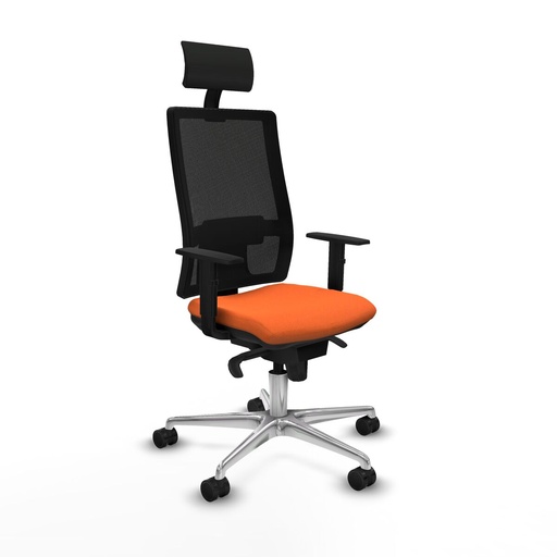 Office Chair with Headrest Piqueras y Crespo 1D086N1 Orange