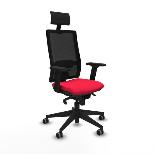 Office Chair with Headrest Piqueras y Crespo 2D066G1 Red