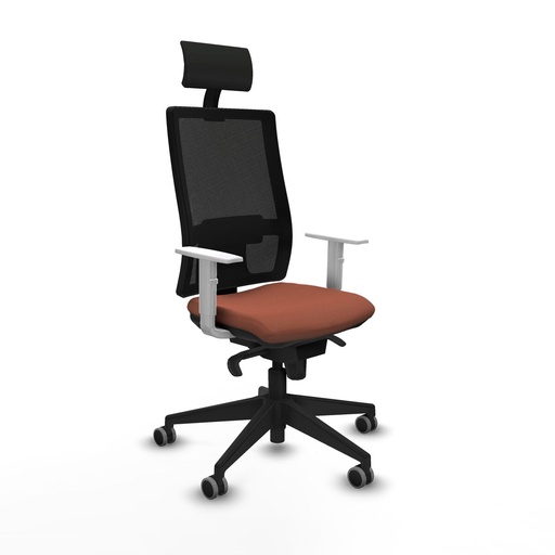Silla de Oficina con Cabecero Piqueras y Crespo 4B066G1 Marrón