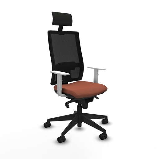 Silla de Oficina con Cabecero Piqueras y Crespo 4B066N1 Marrón