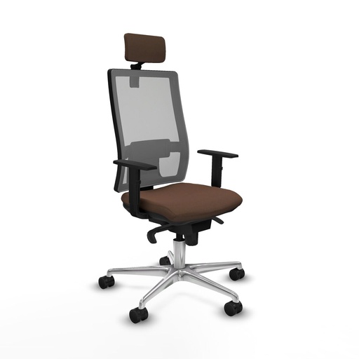 Silla de Oficina Piqueras y Crespo 1D086N2 Marrón oscuro