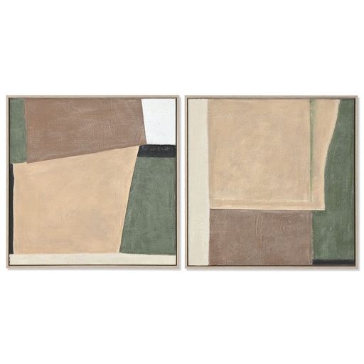 Lienzo Home ESPRIT Poliestireno Lienzo 80 x 3,8 x 80 cm