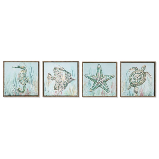Lienzo Home ESPRIT Poliestireno Lienzo 30 x 3,5 x 30 cm