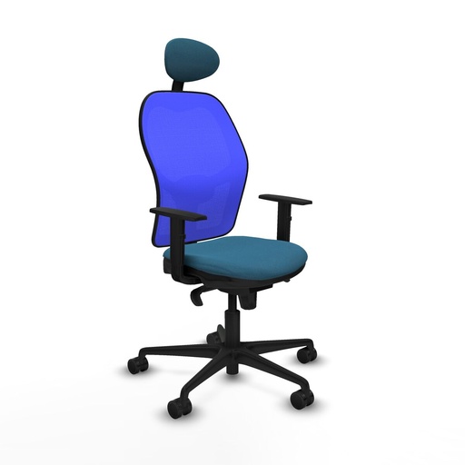 Office Chair with Headrest Jorquera Piqueras y Crespo 1D036N1 Blue Petroleum green