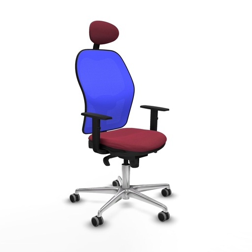 Silla de Oficina con Cabecero Jorquera Piqueras y Crespo 1D086G1 Granate