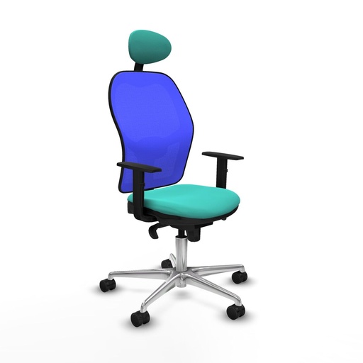 Silla de Oficina con Cabecero Jorquera Piqueras y Crespo 1D086N1 Turquesa