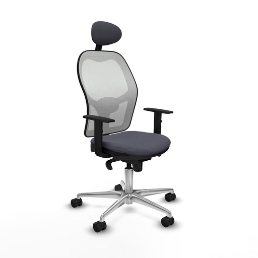 Office Chair with Headrest Jorquera Piqueras y Crespo 1D086N1 Dark grey