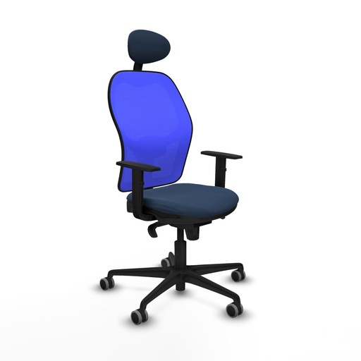 Office Chair with Headrest Jorquera Piqueras y Crespo 1D036G1 Navy Blue
