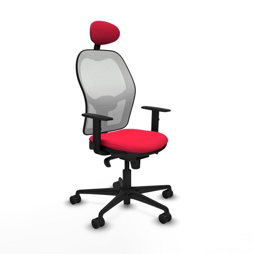 Office Chair with Headrest Jorquera Piqueras y Crespo 1D036N1 Red