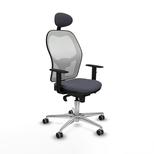 Silla de Oficina con Cabecero Jorquera Piqueras y Crespo 1D086G1 Gris oscuro