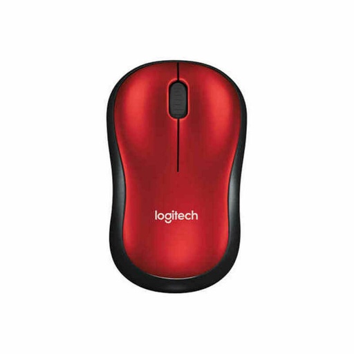 Wireless Mouse Logitech M185 Black Red Monochrome 1000 dpi