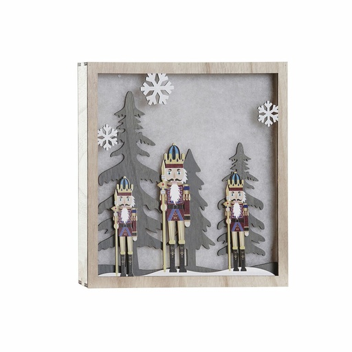Wall Decoration DKD Home Decor Nutcracker MDF Wood (2 pcs) (30 x 4.5 x 30 cm)