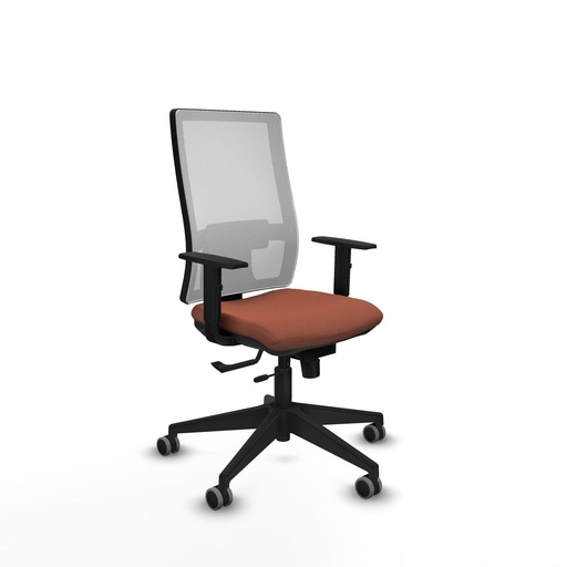 Silla de Oficina Piqueras y Crespo 1D066G0 Blanco Marrón