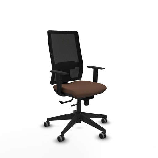 Silla de Oficina Piqueras y Crespo 1D066G0 Negro Marrón oscuro