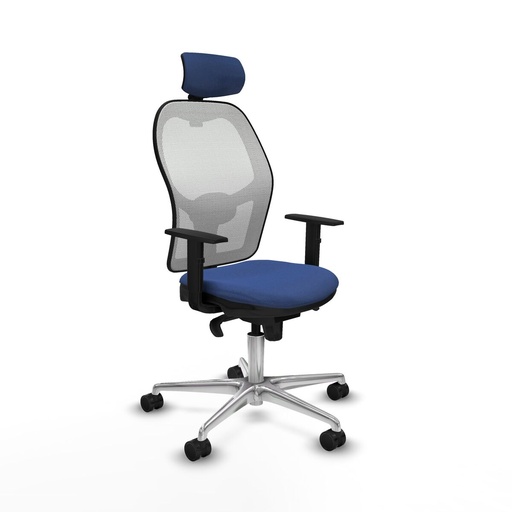 Office Chair with Headrest Piqueras y Crespo 1D086N2 Navy Blue