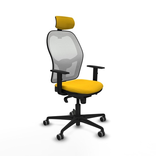 Office Chair with Headrest Piqueras y Crespo 1D036G2 Yellow