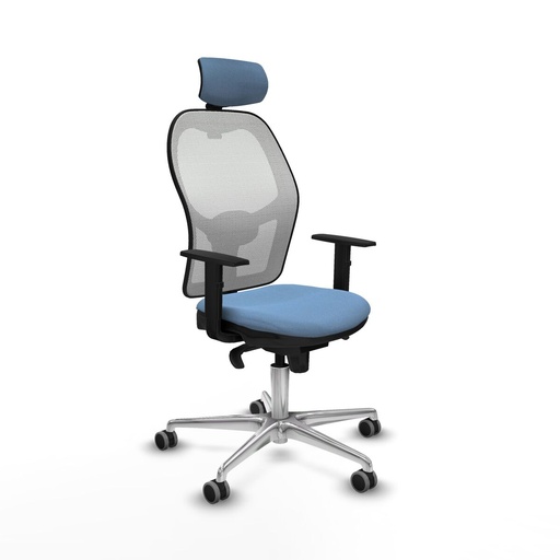 Office Chair with Headrest Piqueras y Crespo 1D086G2 Sky blue
