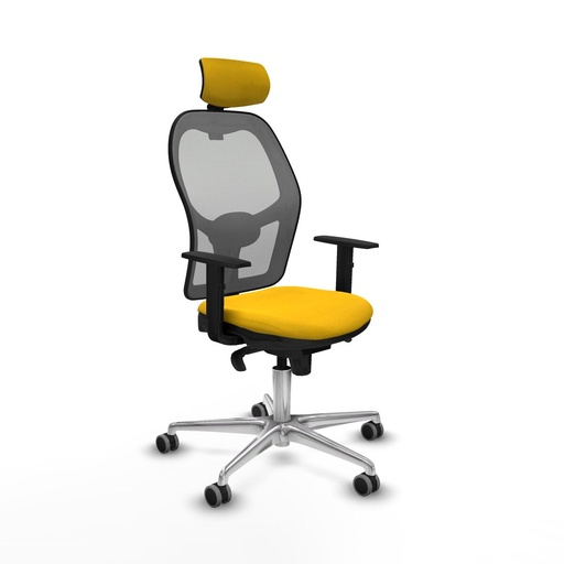 Office Chair with Headrest Piqueras y Crespo 1D086G2 Yellow