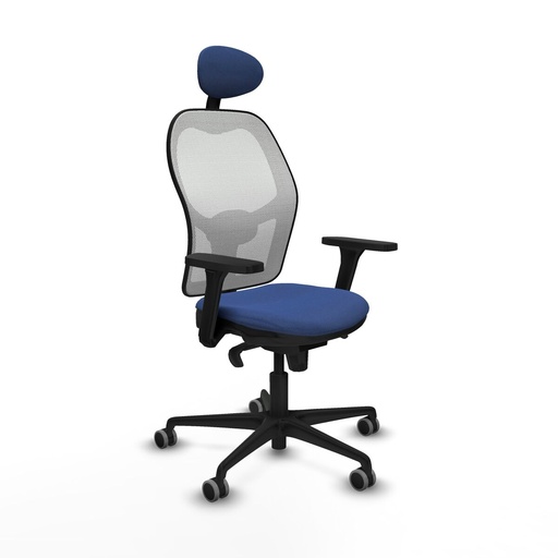 Silla de Oficina con Cabecero Piqueras y Crespo 3D036G1 Azul marino