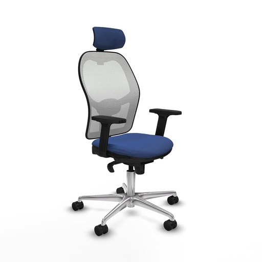 Silla de Oficina con Cabecero Piqueras y Crespo 2D086N2 Azul marino