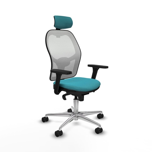 Office Chair with Headrest Piqueras y Crespo 3D086N2 Turquoise