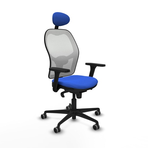 Silla de Oficina con Cabecero Piqueras y Crespo 3D036G1 Azul
