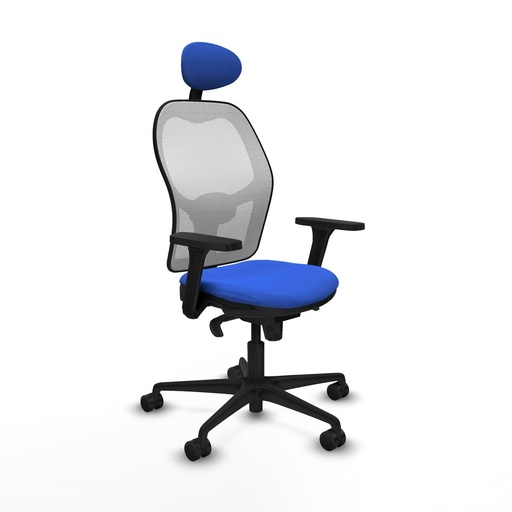 Office Chair with Headrest Piqueras y Crespo 3D036N1 Blue