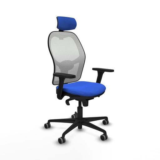 Silla de Oficina con Cabecero Piqueras y Crespo 3D036G2 Azul