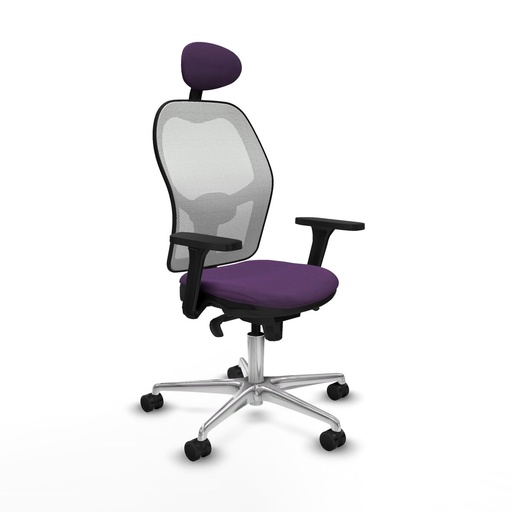 Silla de Oficina con Cabecero Piqueras y Crespo 3D086N1 Morado