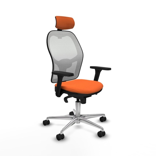 Silla de Oficina con Cabecero Piqueras y Crespo 3D086N2 Naranja