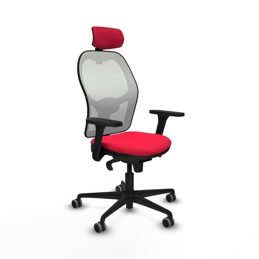 Office Chair with Headrest Piqueras y Crespo 3D036G2 Red