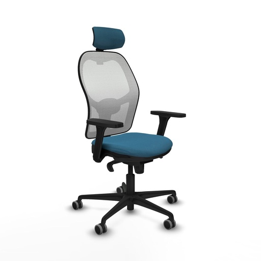 Office Chair with Headrest Piqueras y Crespo 3D036G2 White Petroleum green
